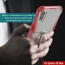 Cargar imagen en el visor de la galería, PunkCase para iPhone XS Max Case [Serie Magnetix 2.0] Funda transparente de TPU protectora con soporte [Rojo]
