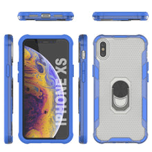 Load image into Gallery viewer, PunkCase para iPhone XS Funda [Serie Magnetix 2.0] Cubierta transparente de TPU protectora con soporte [Azul]
