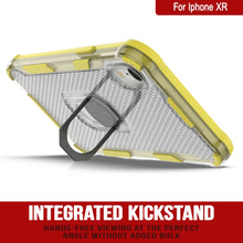 Load image into Gallery viewer, Funda PunkCase para iPhone XR [Serie Magnetix 2.0] Cubierta transparente de TPU protectora con soporte [Amarillo]
