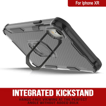 Load image into Gallery viewer, PunkCase para iPhone XR [Serie Magnetix 2.0] Funda transparente protectora de TPU con soporte [Negro]

