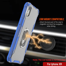 Load image into Gallery viewer, Funda PunkCase para iPhone XR [Serie Magnetix 2.0] Funda protectora transparente de TPU con soporte con patada [Azul]
