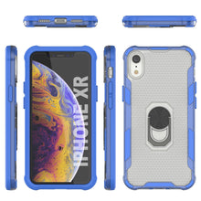 Load image into Gallery viewer, Funda PunkCase para iPhone XR [Serie Magnetix 2.0] Funda protectora transparente de TPU con soporte con patada [Azul]
