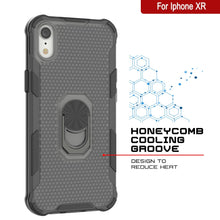 Load image into Gallery viewer, PunkCase para iPhone XR [Serie Magnetix 2.0] Funda transparente protectora de TPU con soporte [Negro]
