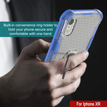 Load image into Gallery viewer, Funda PunkCase para iPhone XR [Serie Magnetix 2.0] Funda protectora transparente de TPU con soporte con patada [Azul]

