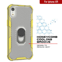 Load image into Gallery viewer, Funda PunkCase para iPhone XR [Serie Magnetix 2.0] Cubierta transparente de TPU protectora con soporte [Amarillo]
