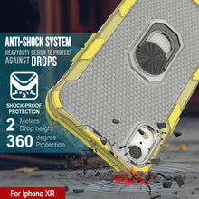 Load image into Gallery viewer, Funda PunkCase para iPhone XR [Serie Magnetix 2.0] Cubierta transparente de TPU protectora con soporte [Amarillo]

