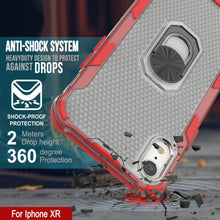 Load image into Gallery viewer, PunkCase para iPhone XR Funda [serie Magnetix 2.0] Cubierta transparente protectora de TPU con soporte [roja]
