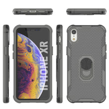 Cargar imagen en el visor de la galería, Funda PunkCase para iPhone XR [Serie Magnetix 2.0] Cubierta transparente protectora de TPU con soporte [Gris]
