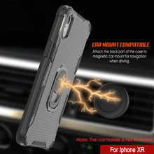 Load image into Gallery viewer, PunkCase para iPhone XR [Serie Magnetix 2.0] Funda transparente protectora de TPU con soporte [Negro]
