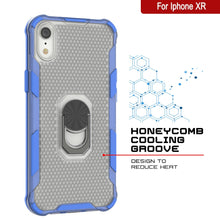Load image into Gallery viewer, Funda PunkCase para iPhone XR [Serie Magnetix 2.0] Funda protectora transparente de TPU con soporte con patada [Azul]
