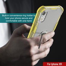 Load image into Gallery viewer, Funda PunkCase para iPhone XR [Serie Magnetix 2.0] Cubierta transparente de TPU protectora con soporte [Amarillo]
