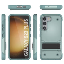 Cargar imagen en el visor de la galería, Punkcase Galaxy S23+ Plus Case [Serie de Confiabilidad] Funda Híbrida Protectora de Grado Militar con Soporte Incorporado [Verde]
