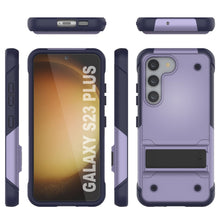 Cargar imagen en el visor de la galería, Funda Punkcase Galaxy S23+ Plus [Serie Reliance] Funda de protección híbrida de grado militar con soporte incorporado [Morado-Marino]
