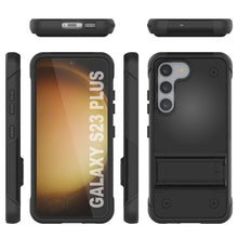 Cargar imagen en el visor de la galería, Funda Punkcase Galaxy S23+ Plus [Serie Reliance] Protectora Híbrida de Grado Militar con Soporte Incorporado [Negro]
