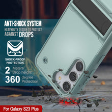 Cargar imagen en el visor de la galería, Punkcase Galaxy S23+ Plus Case [Serie de Confiabilidad] Funda Híbrida Protectora de Grado Militar con Soporte Incorporado [Verde]

