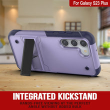 Cargar imagen en el visor de la galería, Funda Punkcase Galaxy S23+ Plus [Serie Reliance] Funda de protección híbrida de grado militar con soporte incorporado [Morado-Marino]

