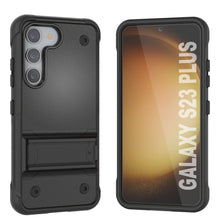Cargar imagen en el visor de la galería, Funda Punkcase Galaxy S23+ Plus [Serie Reliance] Protectora Híbrida de Grado Militar con Soporte Incorporado [Negro]
