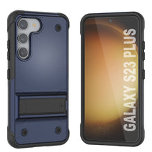 Cargar imagen en el visor de la galería, Punkcase Funda Galaxy S23+ Plus [Serie Reliance] Protectora Híbrida de Grado Militar con Soporte Incorporado [Azul Marino-Negro]
