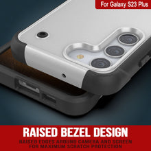 Load image into Gallery viewer, Carcasa Punkcase Galaxy S23+ Plus [Serie Reliance] Funda protectora híbrida de grado militar con soporte incorporado [Blanco-Negro]
