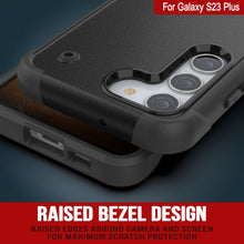 Cargar imagen en el visor de la galería, Funda Punkcase Galaxy S23+ Plus [Serie Reliance] Protectora Híbrida de Grado Militar con Soporte Incorporado [Negro]
