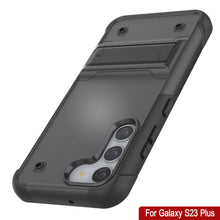 Load image into Gallery viewer, Funda Punkcase Galaxy S23+ Plus [Serie Reliance] Cubierta Híbrida Protectora de Grado Militar con Soporte Incorporado [gris-negro]
