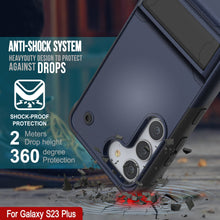 Cargar imagen en el visor de la galería, Punkcase Funda Galaxy S23+ Plus [Serie Reliance] Protectora Híbrida de Grado Militar con Soporte Incorporado [Azul Marino-Negro]
