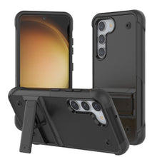 Cargar imagen en el visor de la galería, Funda Punkcase Galaxy S23+ Plus [Serie Reliance] Protectora Híbrida de Grado Militar con Soporte Incorporado [Negro]
