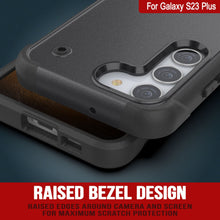 Load image into Gallery viewer, Funda Punkcase Galaxy S23+ Plus [Serie Reliance] Cubierta Híbrida Protectora de Grado Militar con Soporte Incorporado [gris-negro]
