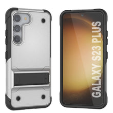 Load image into Gallery viewer, Carcasa Punkcase Galaxy S23+ Plus [Serie Reliance] Funda protectora híbrida de grado militar con soporte incorporado [Blanco-Negro]
