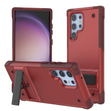Cargar imagen en el visor de la galería, Funda Punkcase Galaxy S23 Ultra [Serie Reliance]: Cubierta protectora híbrida de grado militar con soporte incorporado [Rojo-Rosa]
