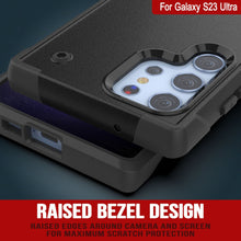 Cargar imagen en el visor de la galería, Punkcase Galaxy S23 Ultra Funda [Serie Reliance] Cubierta Militar Híbrida Protectora de Grado Militar con Soporte Incorporado [Negro].
