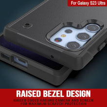 Cargar imagen en el visor de la galería, Funda para Galaxy S23 Ultra Punkcase [Serie Reliance] Protectora de Grado Militar Híbrida con Soporte Incorporado [Gris-Negro]

