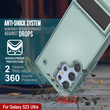 Cargar imagen en el visor de la galería, Funda Punkcase Galaxy S23 Ultra [Serie Reliance] Protector Híbrido de Grado Militar Con Soporte Incorporado [Verde]

