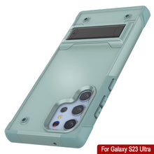 Cargar imagen en el visor de la galería, Funda Punkcase Galaxy S23 Ultra [Serie Reliance] Protector Híbrido de Grado Militar Con Soporte Incorporado [Verde]
