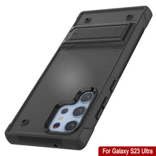 Cargar imagen en el visor de la galería, Punkcase Galaxy S23 Ultra Funda [Serie Reliance] Cubierta Militar Híbrida Protectora de Grado Militar con Soporte Incorporado [Negro].
