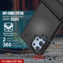 Cargar imagen en el visor de la galería, Punkcase Galaxy S23 Ultra Funda [Serie Reliance] Cubierta Militar Híbrida Protectora de Grado Militar con Soporte Incorporado [Negro].

