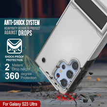 Cargar imagen en el visor de la galería, Funda Punkcase Galaxy S23 Ultra [Serie Reliance] Protectora Híbrida de Grado Militar con Soporte Incorporado [Blanco-Negro]
