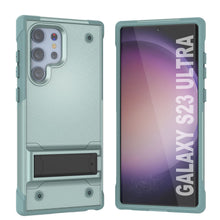 Cargar imagen en el visor de la galería, Funda Punkcase Galaxy S23 Ultra [Serie Reliance] Protector Híbrido de Grado Militar Con Soporte Incorporado [Verde]
