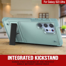 Cargar imagen en el visor de la galería, Funda Punkcase Galaxy S23 Ultra [Serie Reliance] Protector Híbrido de Grado Militar Con Soporte Incorporado [Verde]
