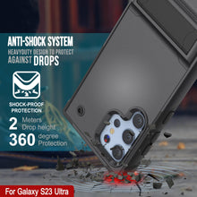 Cargar imagen en el visor de la galería, Funda para Galaxy S23 Ultra Punkcase [Serie Reliance] Protectora de Grado Militar Híbrida con Soporte Incorporado [Gris-Negro]

