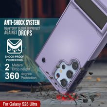 Cargar imagen en el visor de la galería, Funda Punkcase Galaxy S23 Ultra [Serie Reliance] Protectora Híbrida de Grado Militar con Soporte Incorporado [Morado-Marino]
