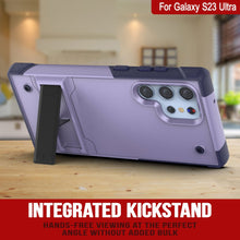 Cargar imagen en el visor de la galería, Funda Punkcase Galaxy S23 Ultra [Serie Reliance] Protectora Híbrida de Grado Militar con Soporte Incorporado [Morado-Marino]
