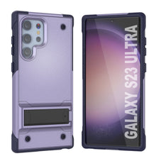 Cargar imagen en el visor de la galería, Funda Punkcase Galaxy S23 Ultra [Serie Reliance] Protectora Híbrida de Grado Militar con Soporte Incorporado [Morado-Marino]
