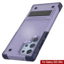 Cargar imagen en el visor de la galería, Funda Punkcase Galaxy S23 Ultra [Serie Reliance] Protectora Híbrida de Grado Militar con Soporte Incorporado [Morado-Marino]
