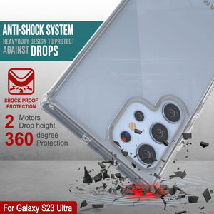 Funda PunkCase Galaxy S23 Ultra [Serie de acrílico transparente] para Galaxy S23 Ultra 5G (6.8") (2023) [Transparente]