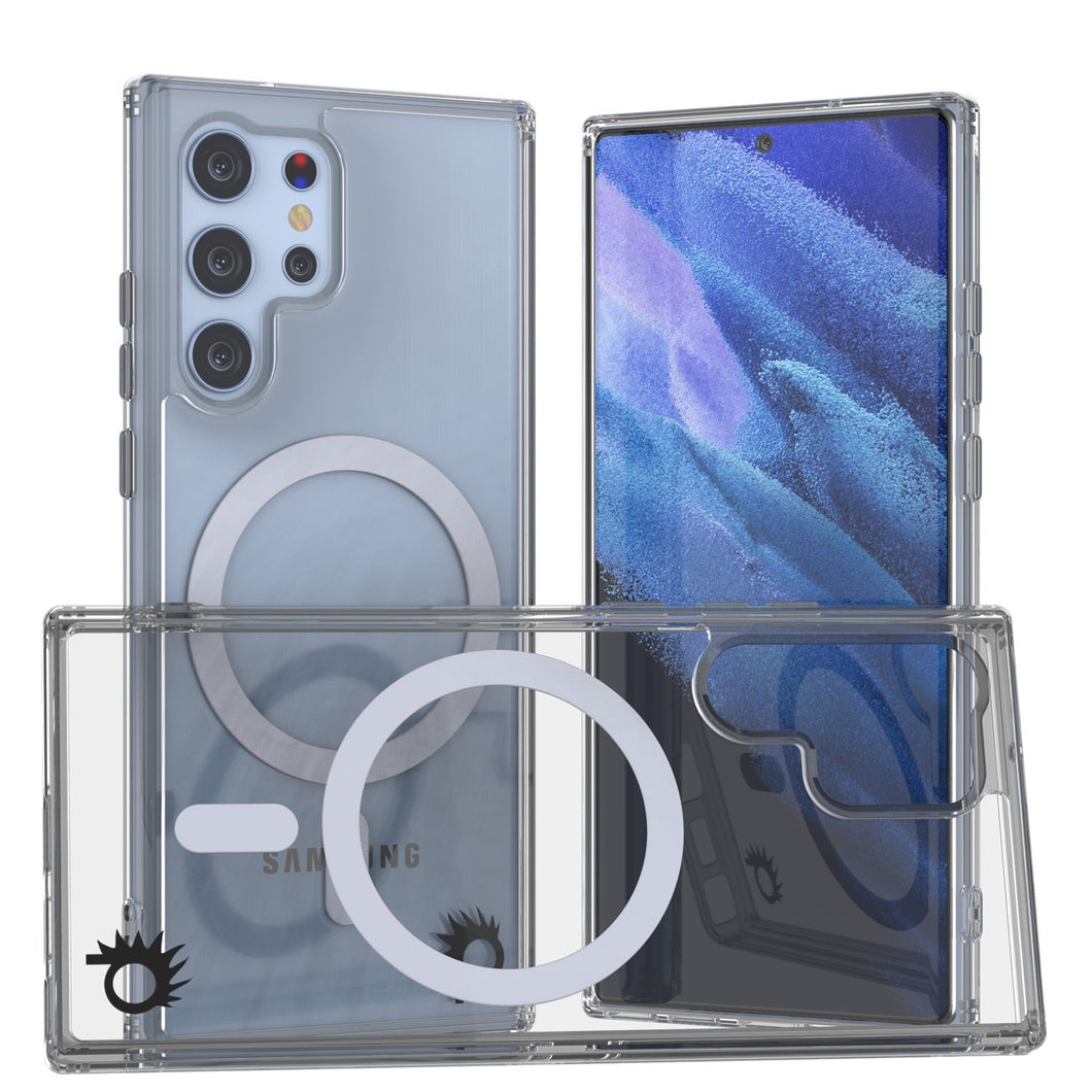 Funda de carga inalámbrica magnética Punkcase Galaxy S23 Ultra [Serie ClearMag].