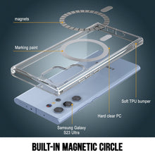 Cargar imagen en el visor de la galería, Funda de carga inalámbrica magnética Punkcase Galaxy S23 Ultra [Serie ClearMag].
