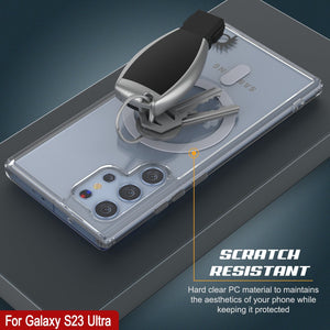 Funda de carga inalámbrica magnética Punkcase Galaxy S23 Ultra [Serie ClearMag].