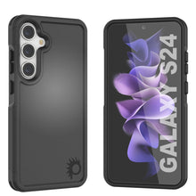 Cargar imagen en el visor de la galería, Funda PunkCase Galaxy S24, [Serie Spartan 2.0] Cubierta transparente resistente y robusta [Negro]
