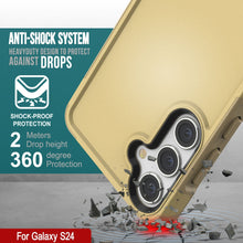 Cargar imagen en el visor de la galería, Funda PunkCase Galaxy S24, [Serie Spartan 2.0] Cubierta Resistente Transparente de Alta Resistencia [Amarilla]
